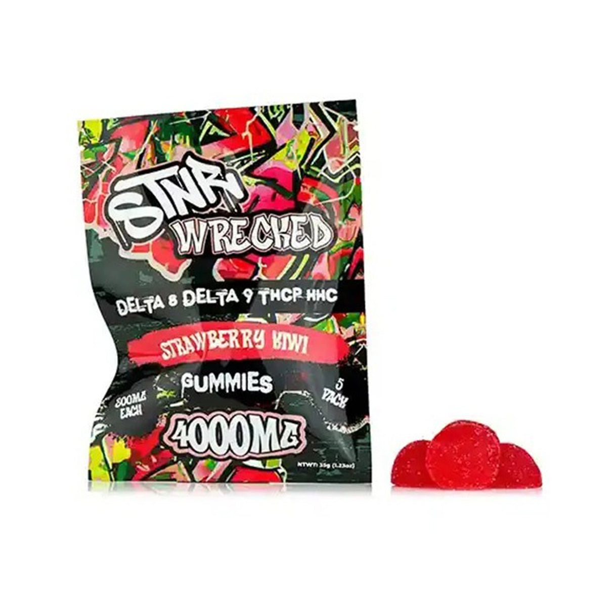 STNR CREATIONS Wrecked Gummies Delta 8 Delta 9 THCP HHC 5CT 4000MG