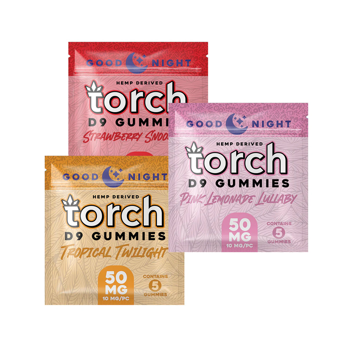 TORCH Good Night Hemp Derived D9 Gummies 5CT 50MG