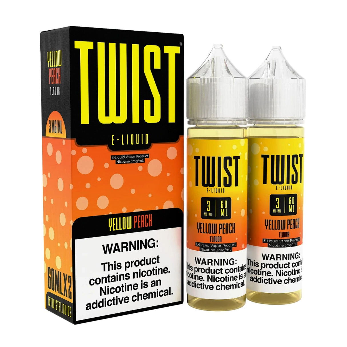 Twist E-Liquid 120mL – Yellow Peach (Peach Blossom Lemonade)