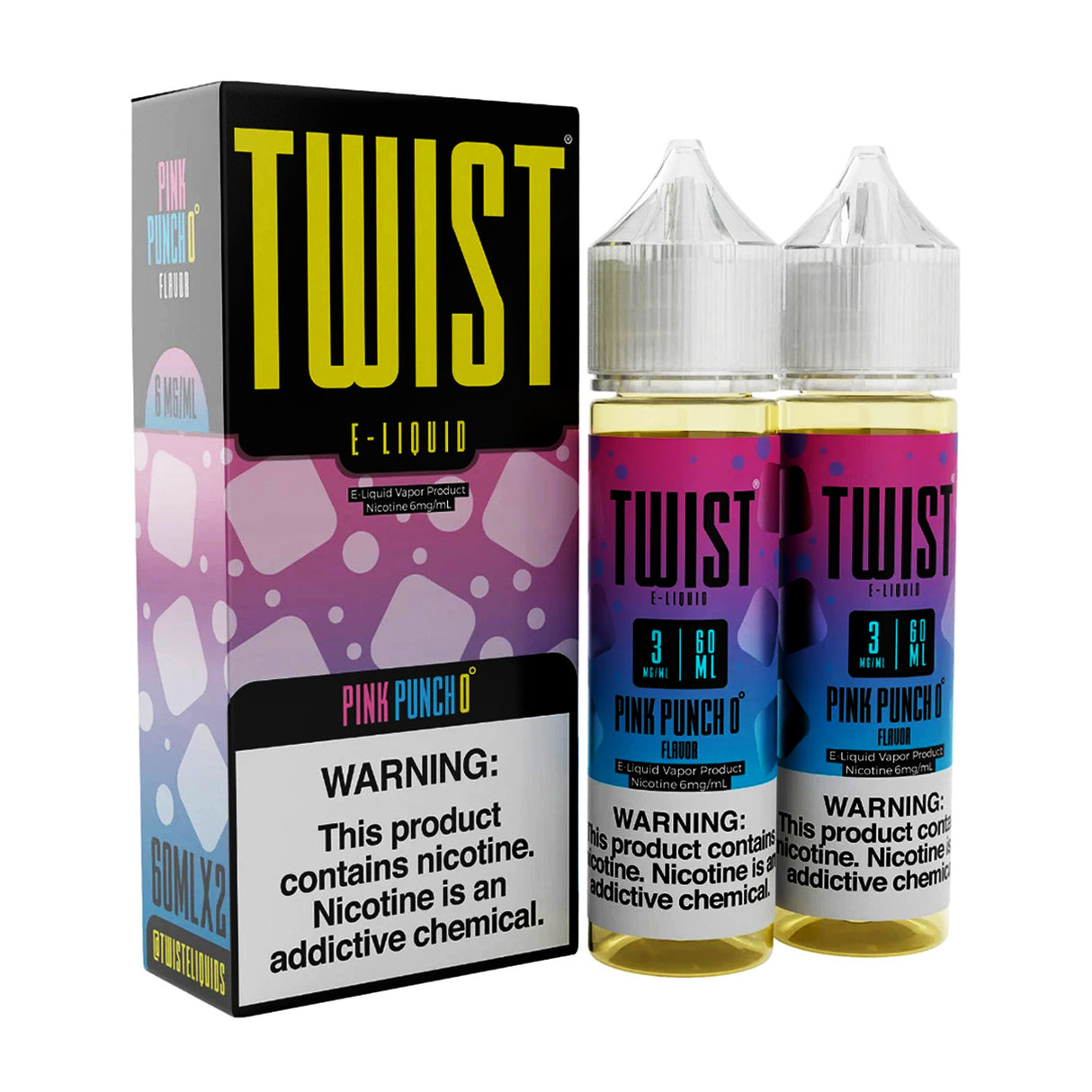 Twist E-Liquid 120mL - Pink Punch 0° (Iced Pink Punch Lemonade)