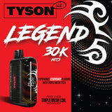 Tyson 2.0 Legend 30K Rechargeable Disposable Device - 30000 Puffs