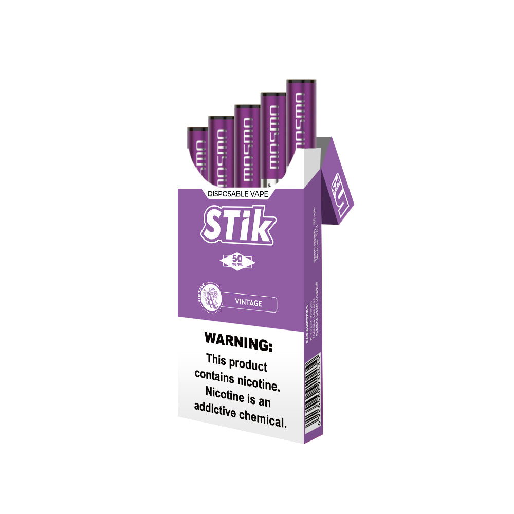 MOSMO STiK 300 Puffs Disposable E-Cig (5-Pack) – 1500 Puffs