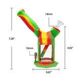 Multiple Function 2-in-1 Silicone Water Pipe with Titanium Nail Unishowinc Multiple Function 2-in-1 Silicone Water Pipe with Titanium Nail