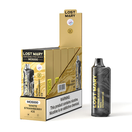 Lost Mary MO5000 Black Gold Limited Edition Rechargeable Disposable Device – 5000 Puffs