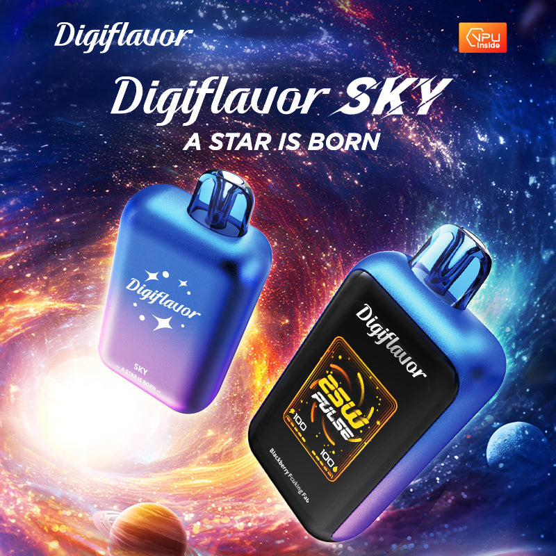 Digiflavor Sky 25,000 Puff Disposable Device - Bulk Wholesale, 16mL 5% Nicotine, Rechargeable