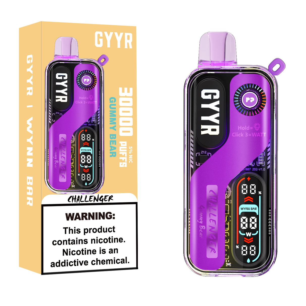 GYYR Wynn Bar Challenger 30K Puff Rechargeable Disposable Device - 30000 Puffs