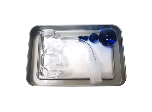 14mm Male 2.5mm Thick Quartz Banger Kit with Marbles Unishowinc 14mm Male 2.5mm Thick Quartz Banger Kit with Marbles
