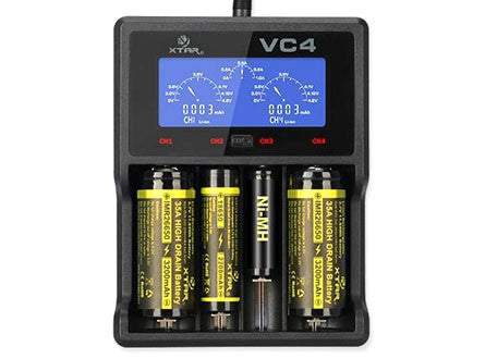 XTAR VC4 LCD Screen USB Li-ion/Ni-MH Battery Charger XTAR XTAR VC4 LCD Screen USB Li-ion/Ni-MH Battery Charger