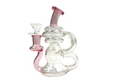 6″ Pink Clear Glass Water Pipe Unishowinc 6″ Pink Clear Glass Water Pipe