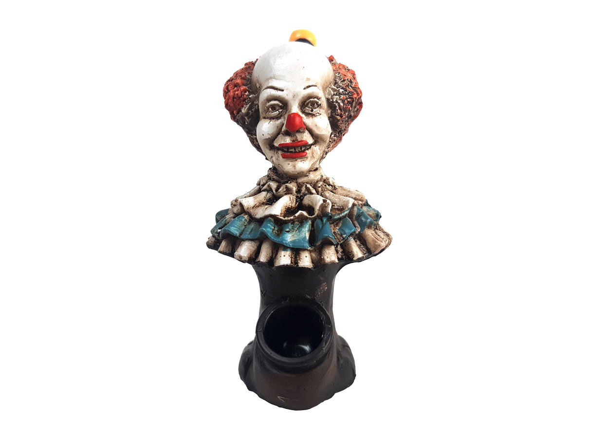 4.5" Clown Hand Crafted Resin Pipe Unishowinc 4.5" Clown Hand Crafted Resin Pipe